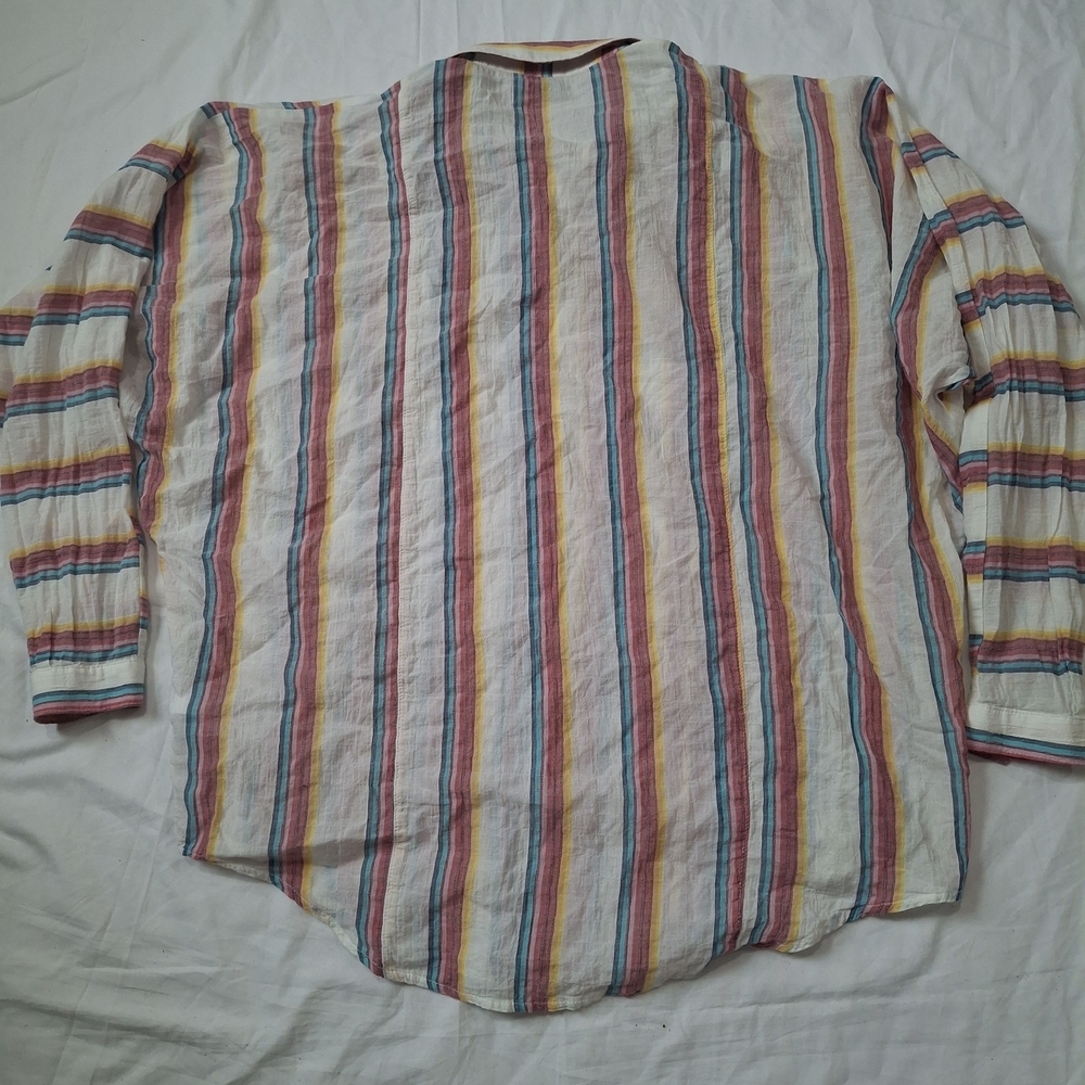 BDG Wome's Multicolor Striped Button-Up Shirt - Picture 8 of 9
